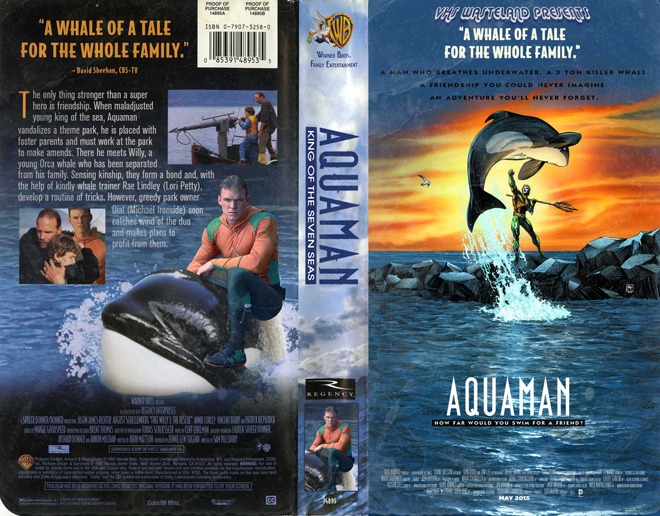 AQUAMAN FREE WILLY CUSTOM VHS COVER CUSTOM VHS COVER, MODERN VHS COVER, CUSTOM VHS COVER, VHS COVER, VHS COVERS